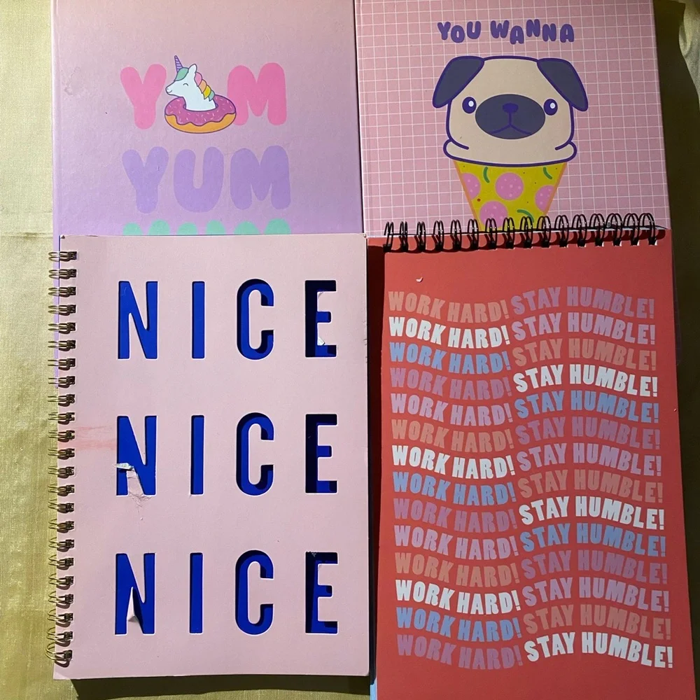 Colorful Spiral Notebooks Set